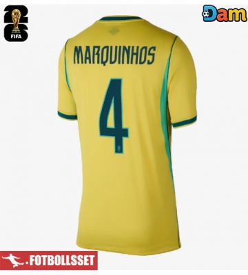Brasilien Marquinhos #4 Hemmatröja Dam VM 2026 Kortärmad